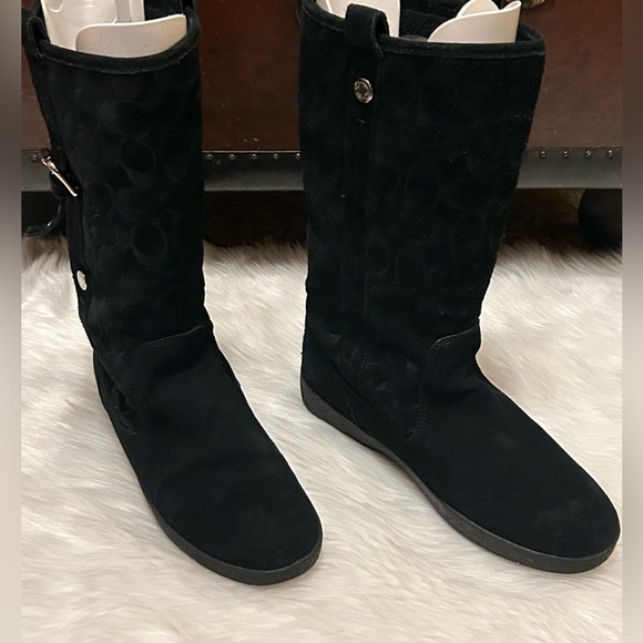 Coach Shoes - Coach Tullip Women’s Black Suede Boots